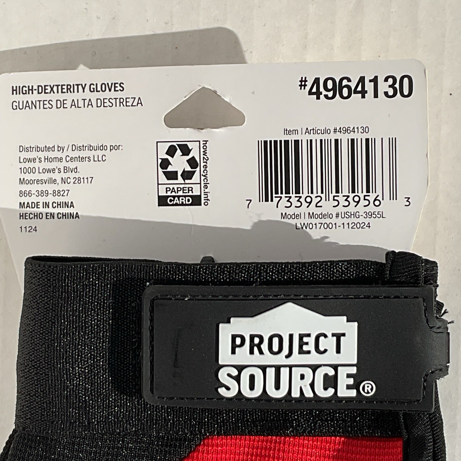 New Project Source All Purpose Work Gloves High Dexterity Size Large