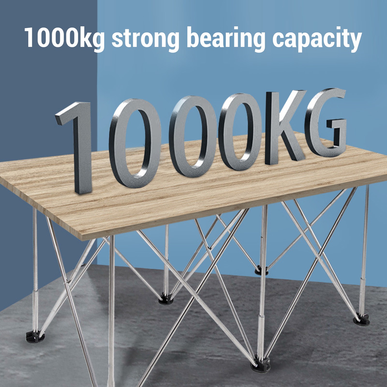 Portable Folding Workbench 10 Legs 1000kg Load For Woodworking Construction
