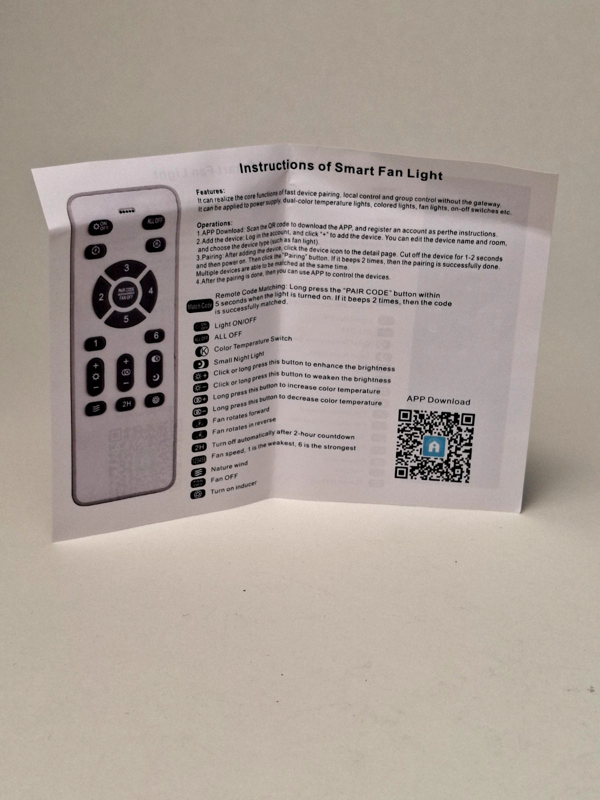 Universal Ceiling Fan Remote Control Kit Replacement, 6-Speed Settings NEW