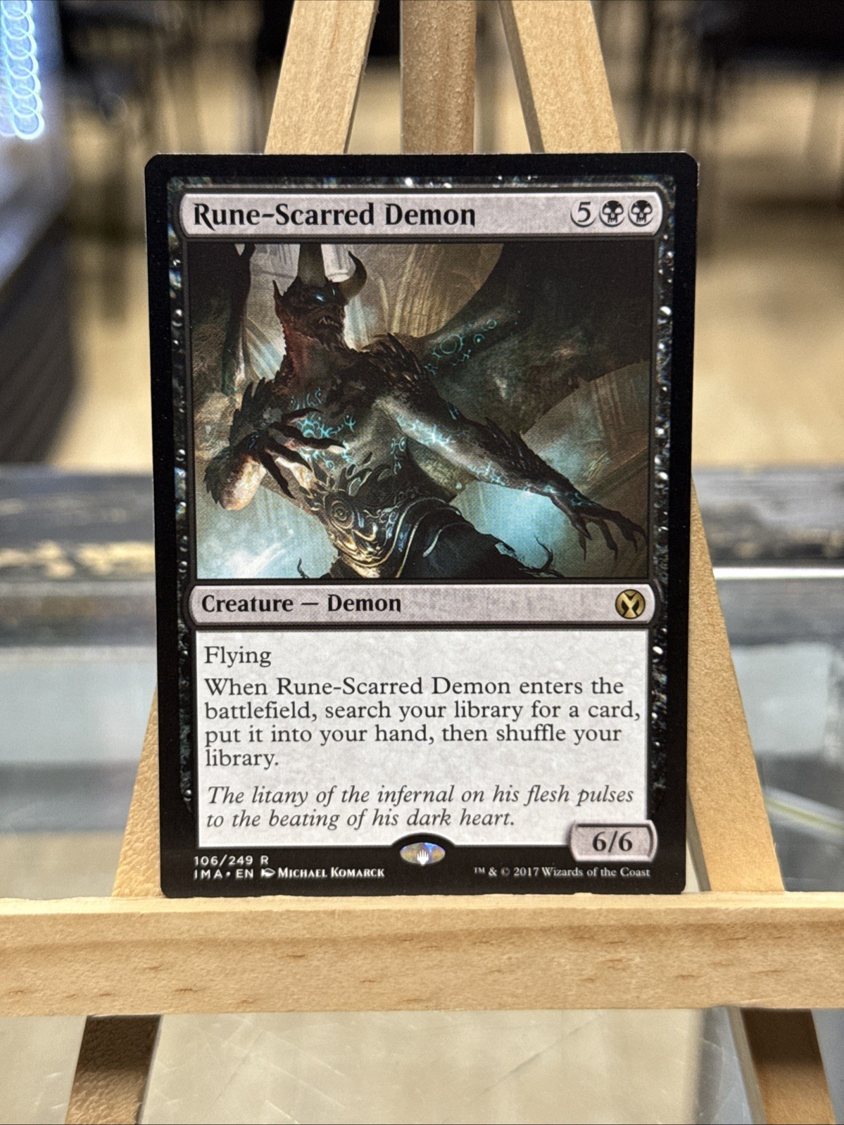MTG *Rune-Scarred Demon X1* (NM) Iconic Masters Magic the Gathering Free Ship