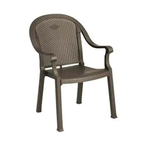 Grosfillex 99720037 Sumatra Classic Bronze Resin Outdoor Armchair - 4 Per Set
