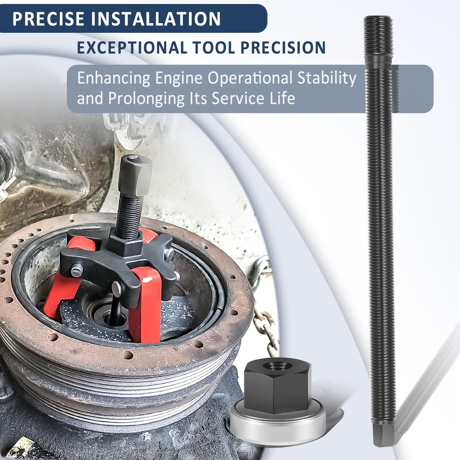 For GM LS LT Series 1997+,GM V8,Gen 3,4 Harmonic Balancer Puller Installer Tool