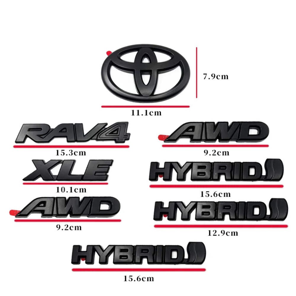 8 piezas de cubiertas ABS para RAV4, compatibles con Toyota RAV4 XLE AWD 2019-20