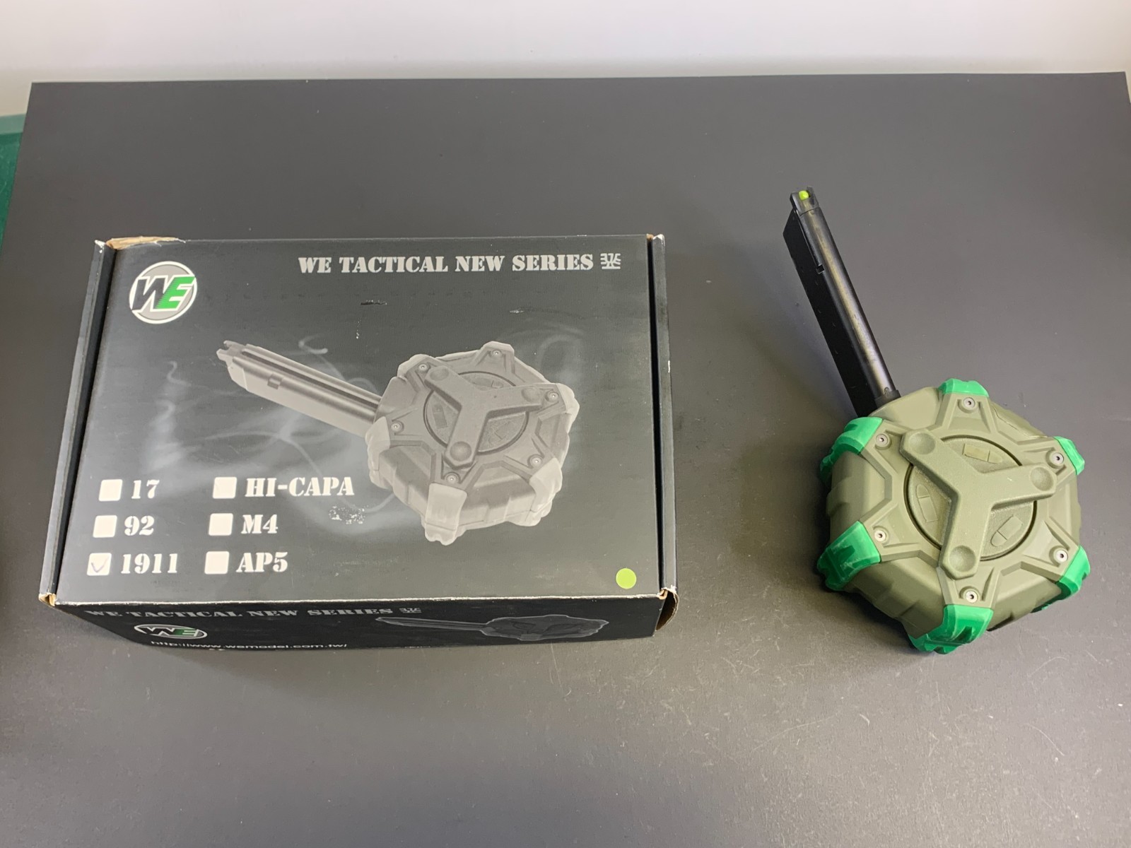 AW Custom Magazine for Gas Blowback Airsoft Pistol (Model: WE 1911) GREEN