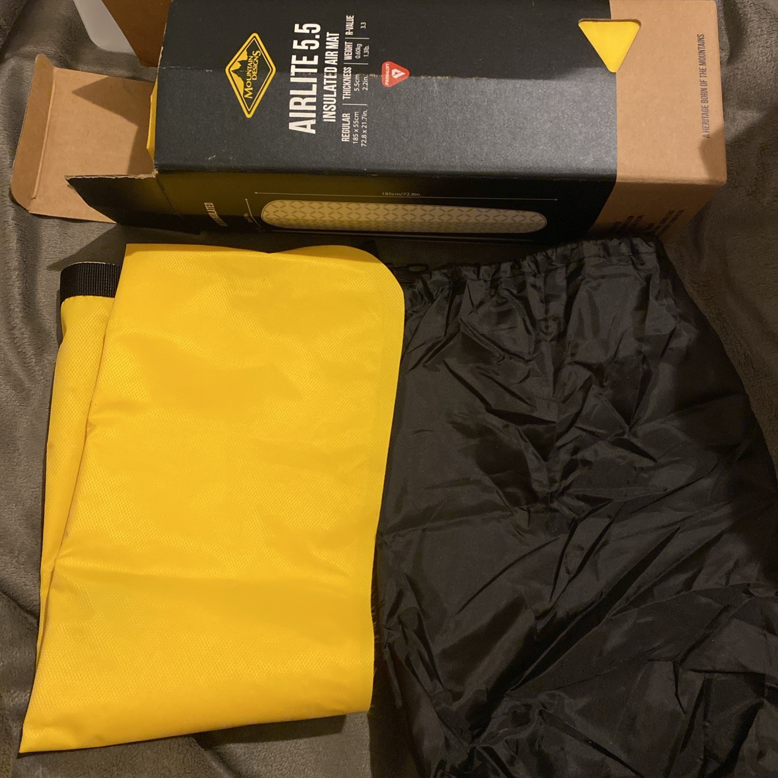 Mountain Designs Airlite 5.5 Insulated Mat Standard Yellow By Anaconda USED