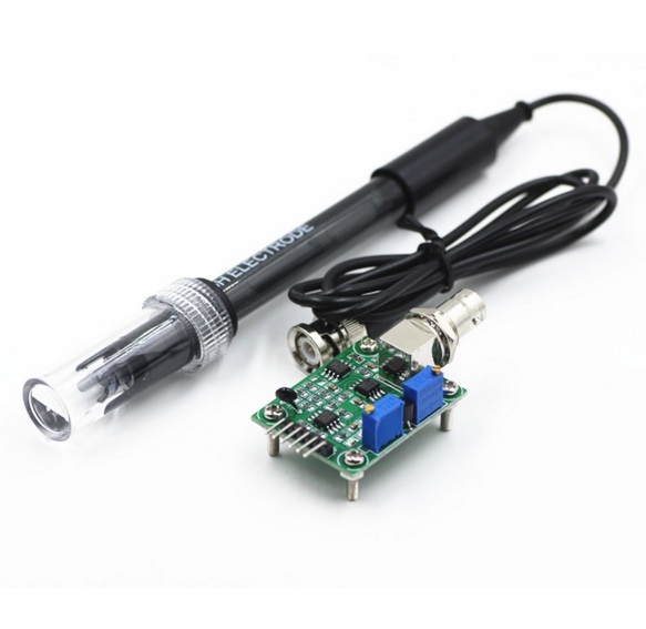 Liquid PH0-14 Value Detect Sensor Module + PH Electrode Probe BNC for Arduino G