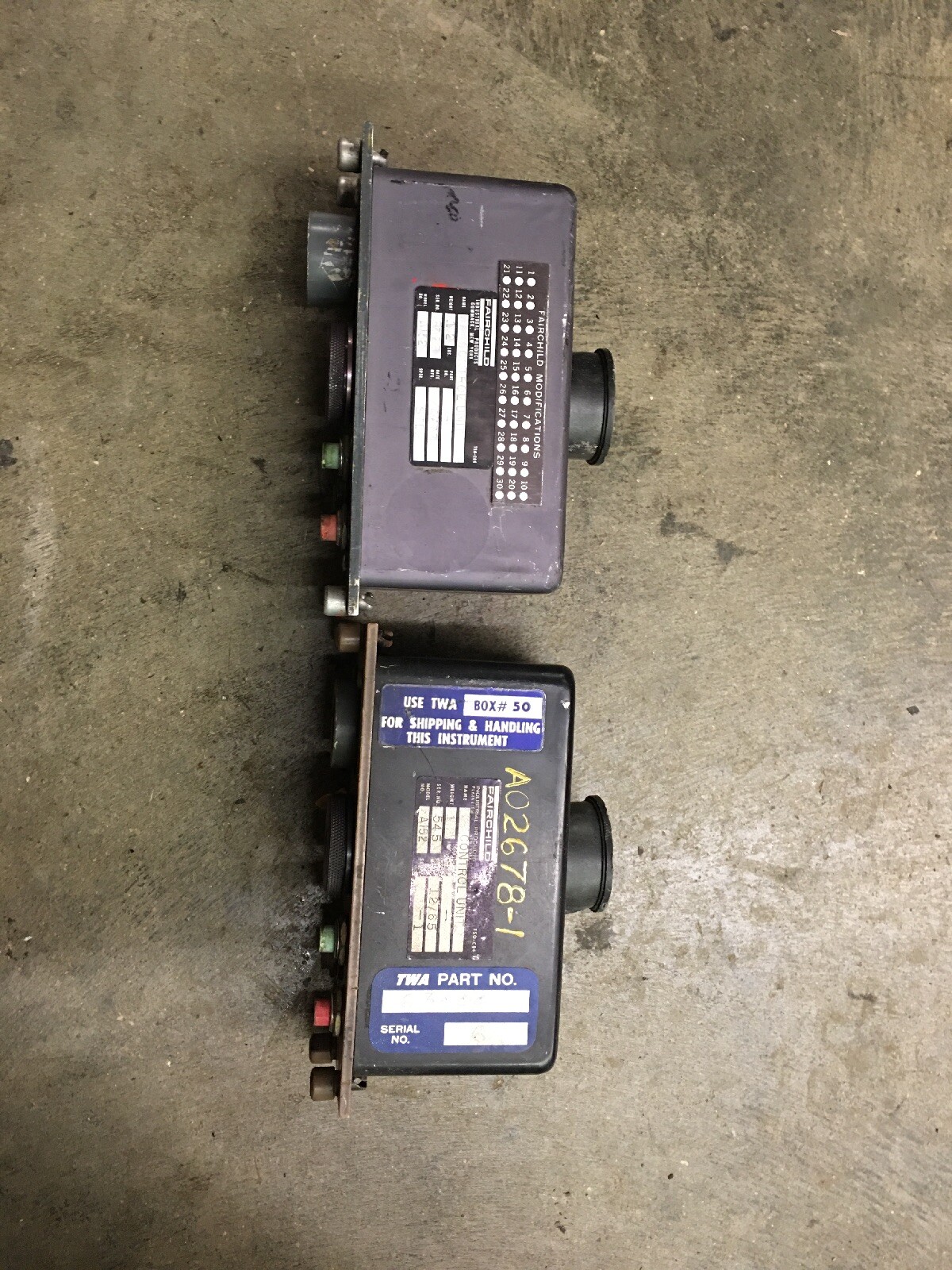 2 FAIRCHILD COCKPIT VOICE RECORDERS MODEL A152