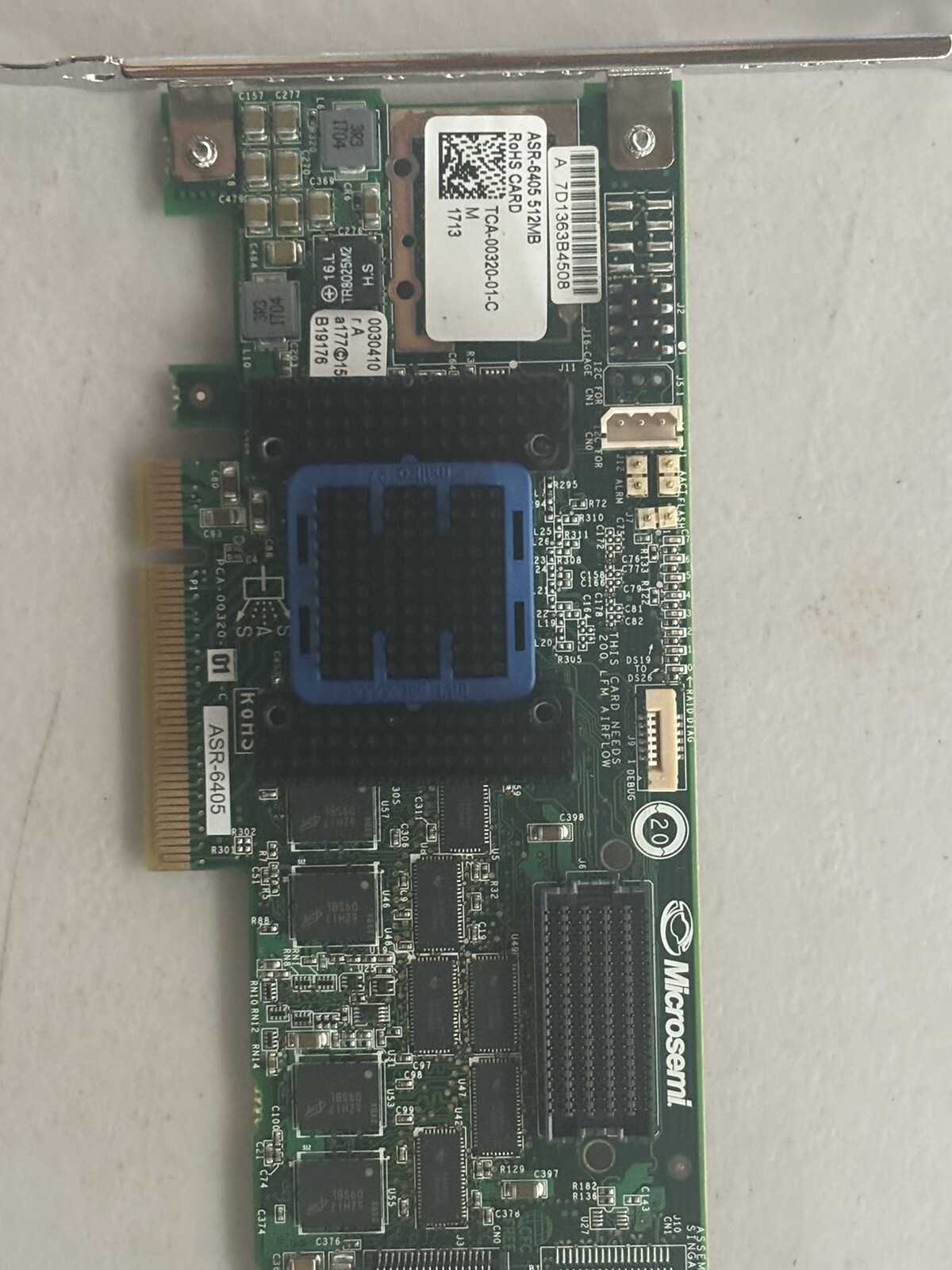 Microsemi 6405 Single Raid 0/1/10 Sata 512MB Pcie 3.3/12V MD2/LP No Cable