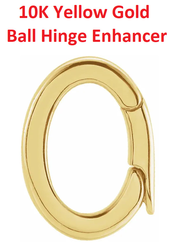 10K Gold Bail Hinge Enhancer Charm Pendant Pearl Necklace Enhancer USA