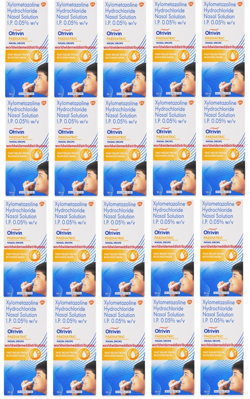 30 x OTC Otrivin Paediatric Nasal Spray Clears Blocked Nose Long Lasting Exp2028