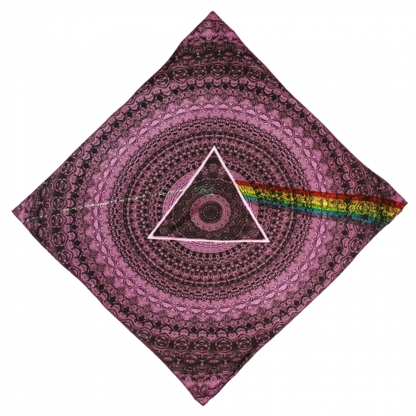 PINK FLOYD-DARK SIDE OF THE MOON SHADOW-BANDANA-PURPLE-23 X 23-NEW-Waters
