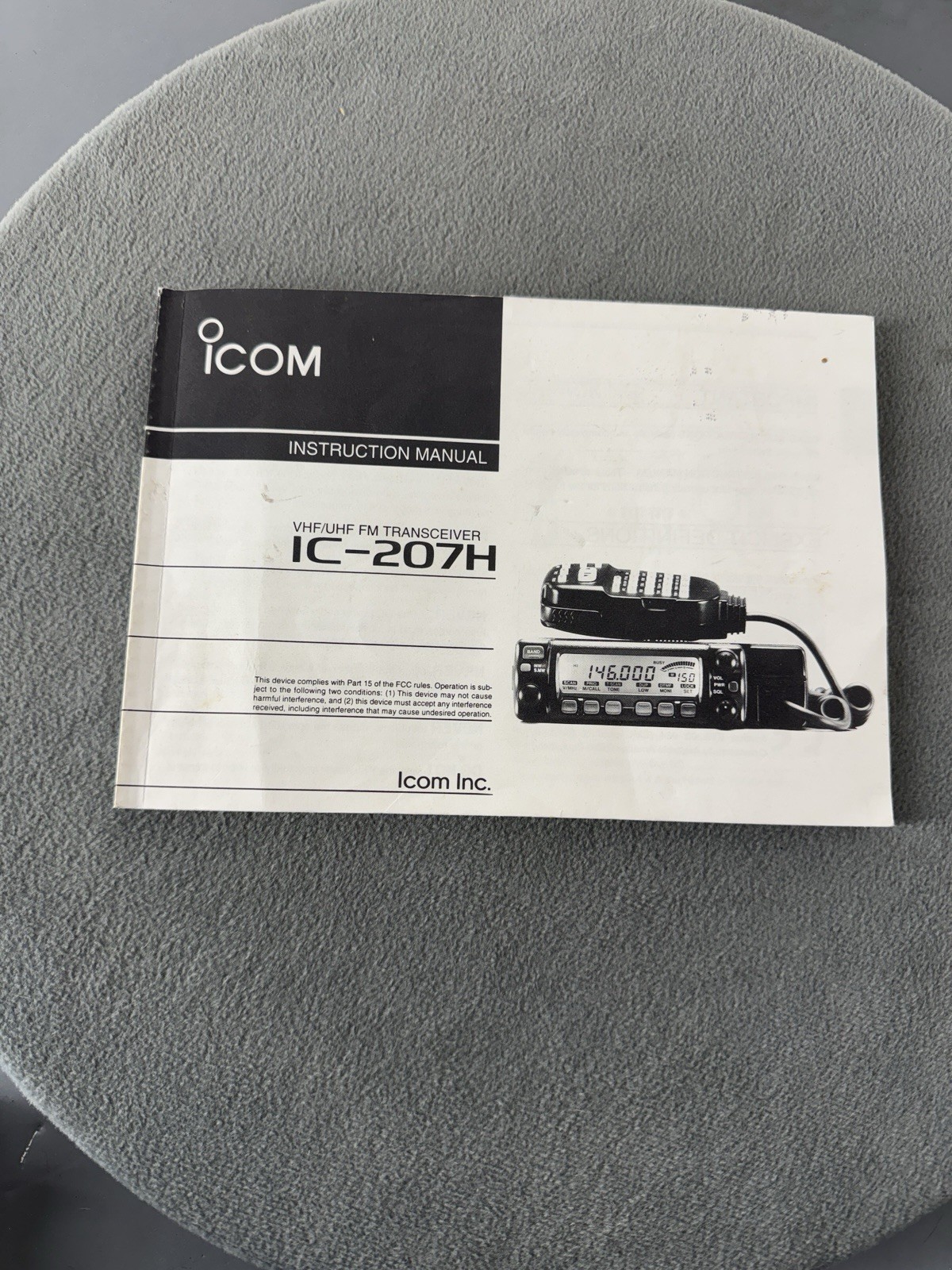 Icom IC-207H ORIGINAL Instruction Manual In Good Condition.