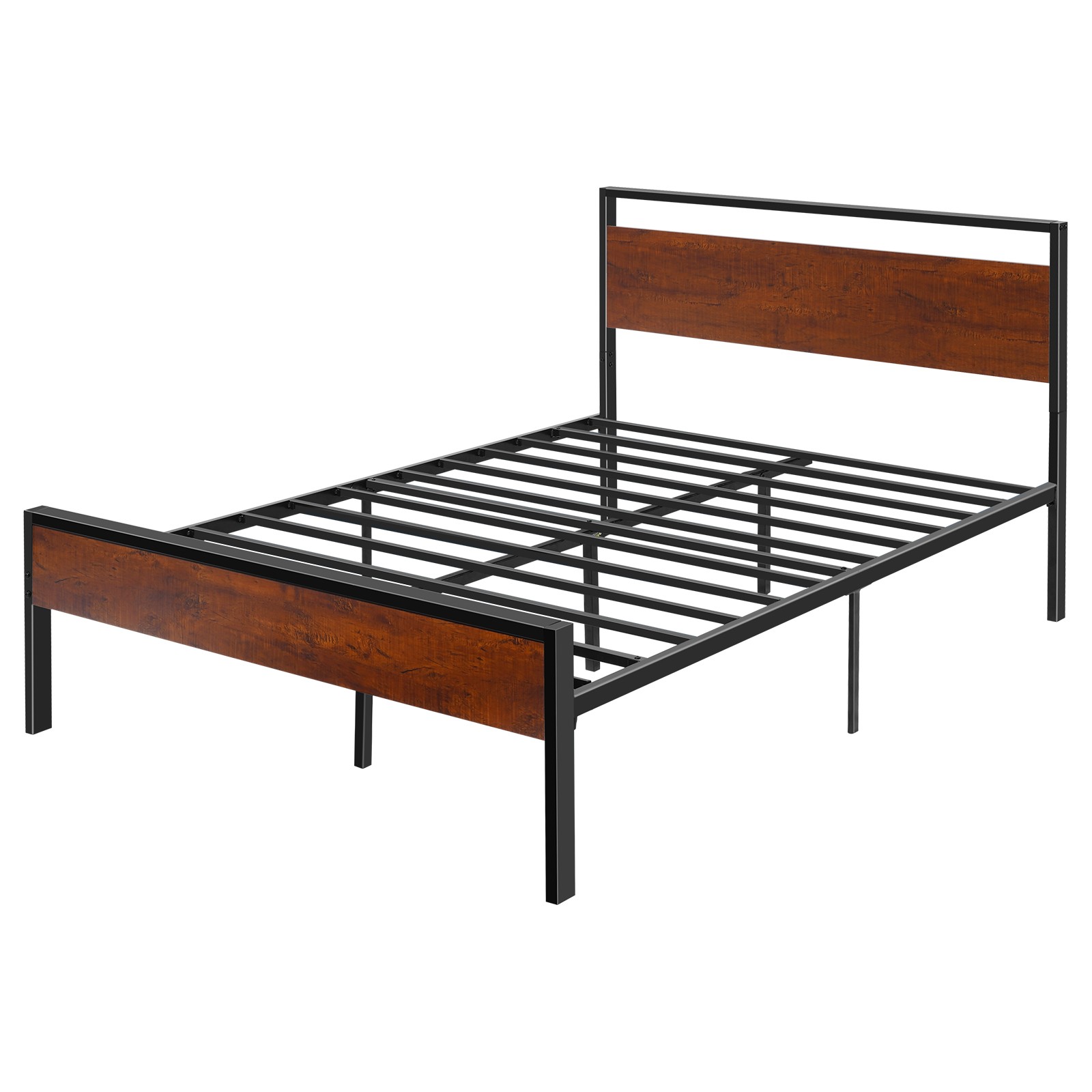 Uimoso Full Size Metal Platform Bed Frame with Headboard&Under-Bed Storage 14 In