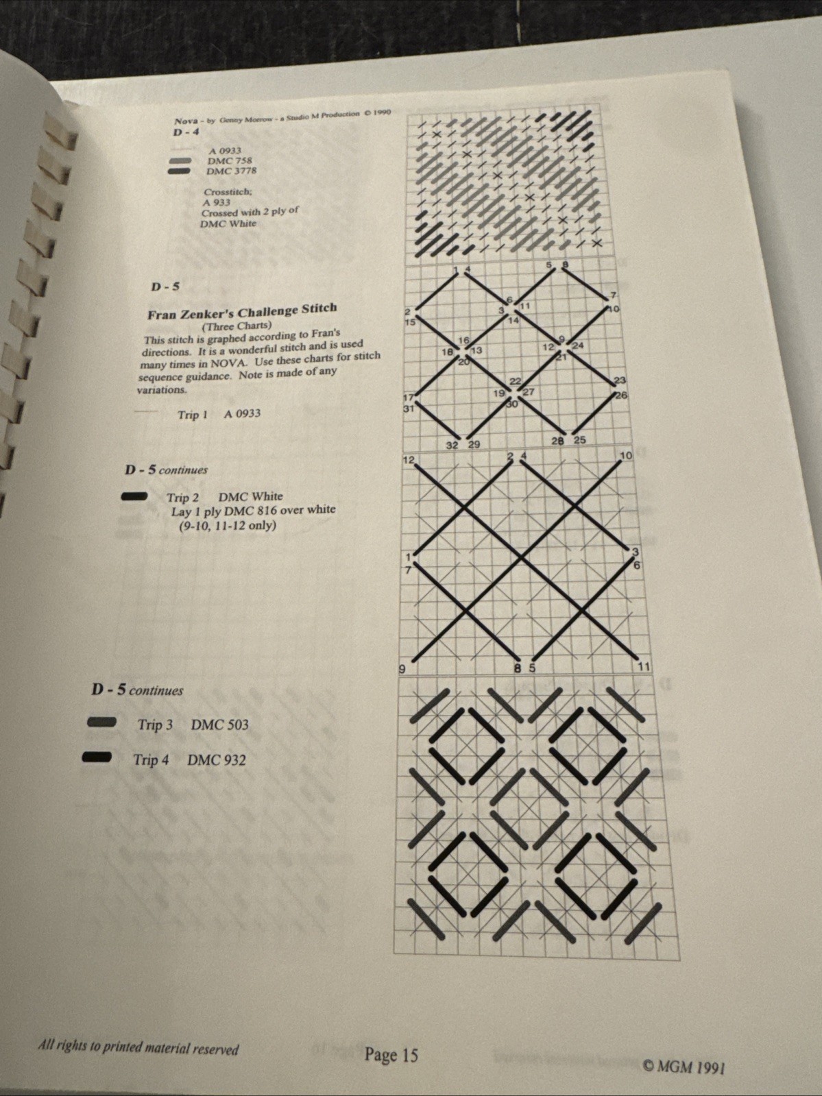 Genny Morrow Designs NOVA Needlepoint Instruction Book B50