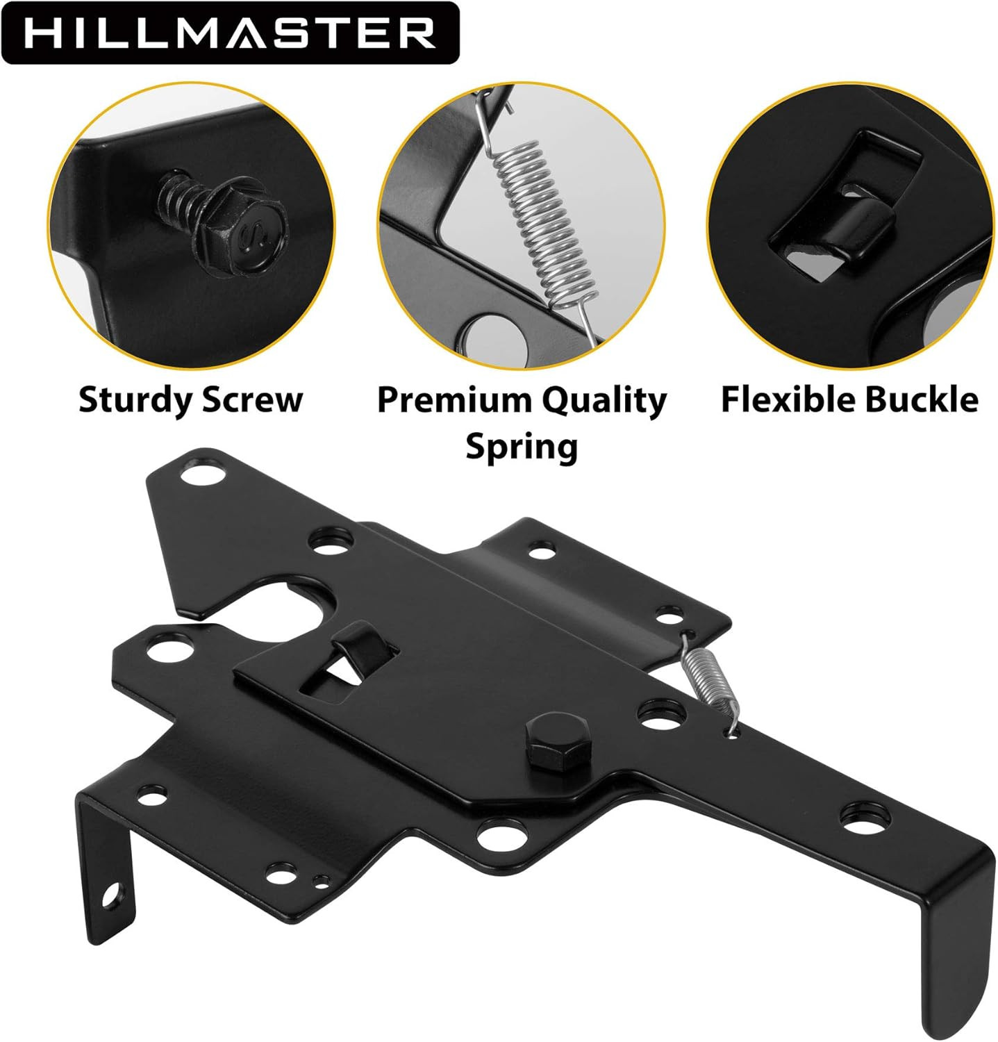 Heavy Duty Self-Locking Gate Latch for Wooden Fence, Post Mount Automatic Gate L