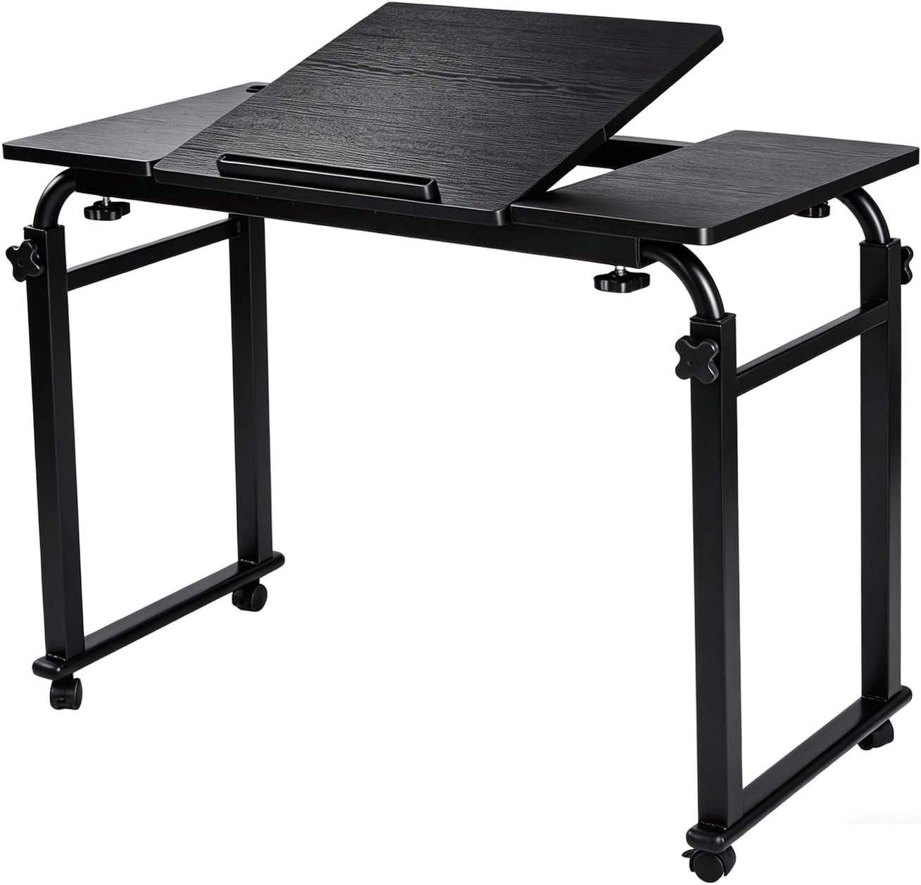 Overbed Bedside Table Over The Bed Table W/ Wheels Height Adjustable Medical