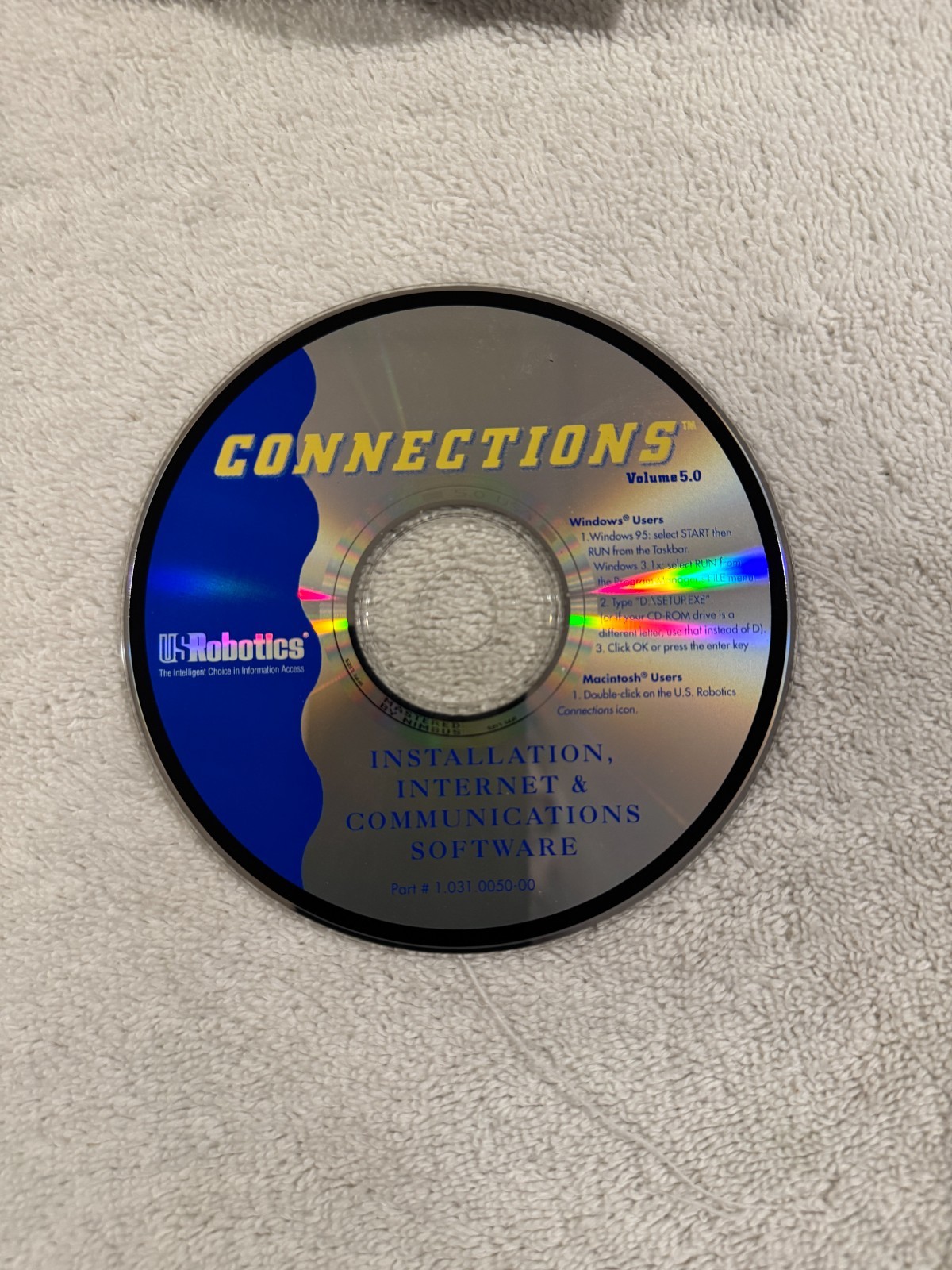 U.S. Robotics Connections Software Volume 5.0 - CD ONLY - NO SERIAL #!!!
