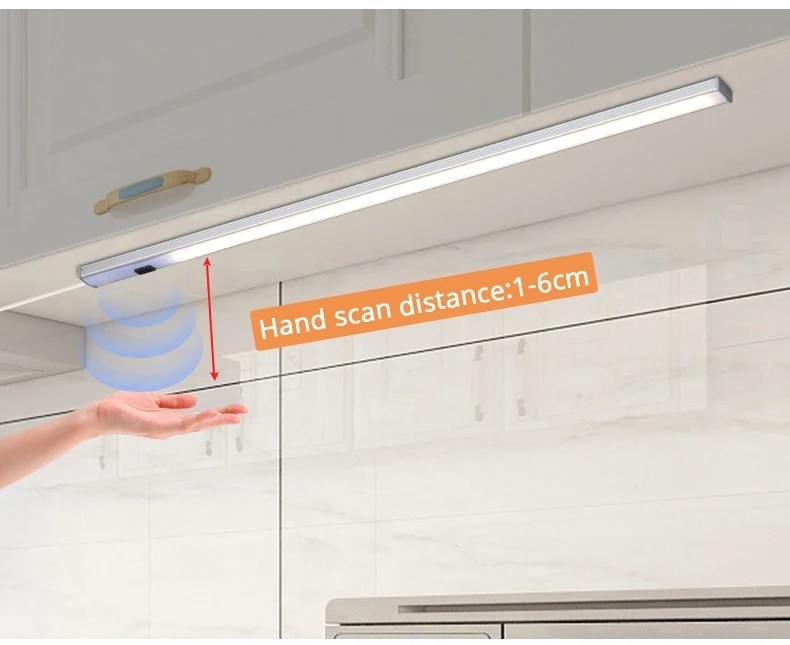 USB 5V LED Under Cabinet Light Hand Wave Sensor Kitchen Closet Lamp Strip