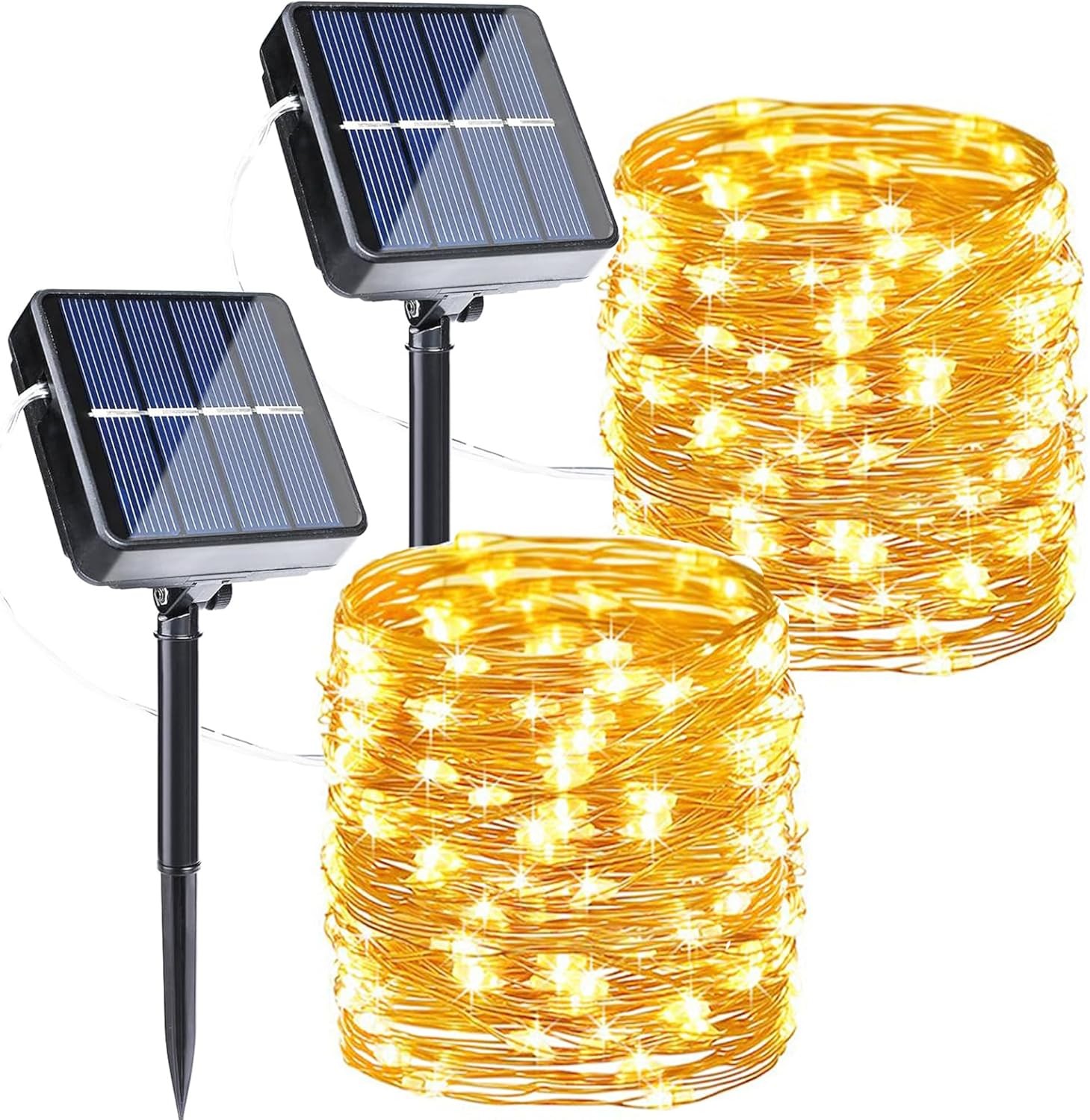 Joomer Solar Fairy Lights, 2-Pack Total 80FT 240LED Solar String Lights Outdoor