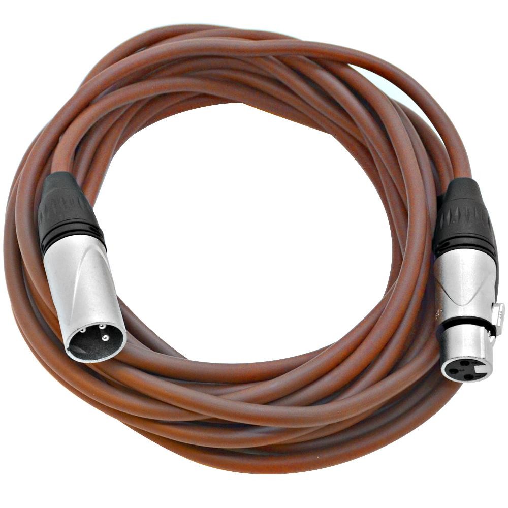 SAXLX 25 Brown 25ft XLR Microphone Cable