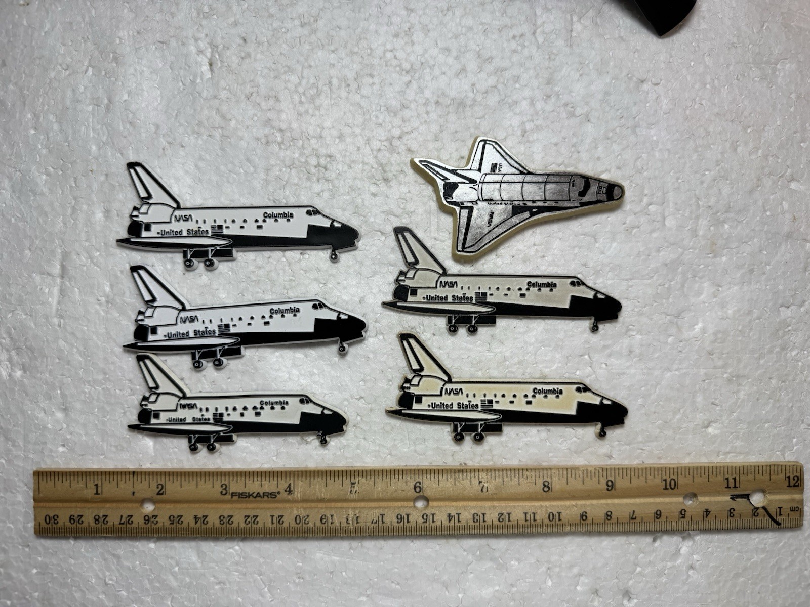 Lot Of 6 - Vintage NASA Space Shuttle Columbia Fridge Magnets