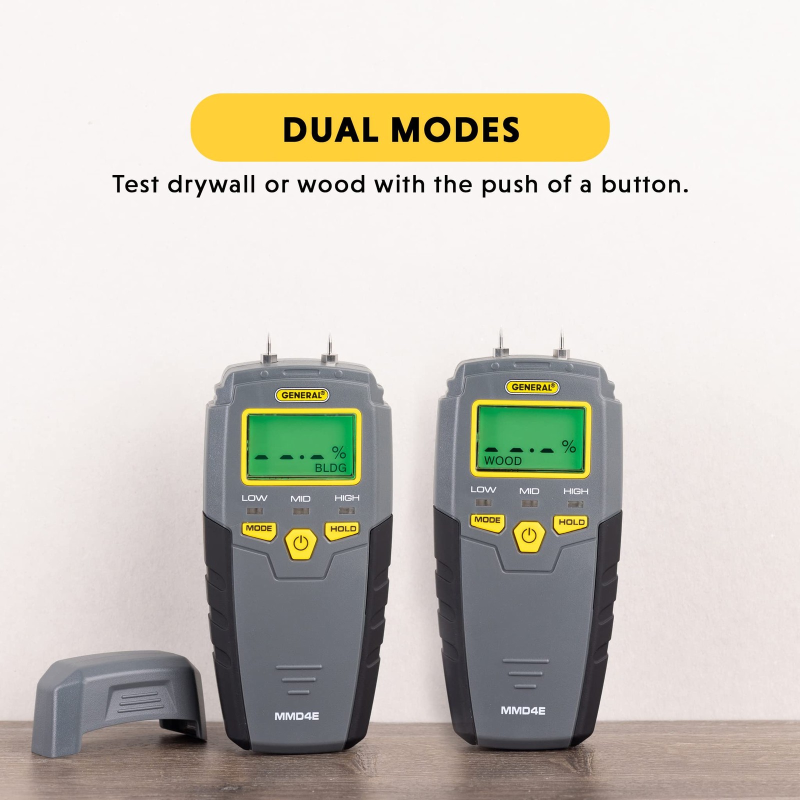 General Tools MMD4E Digital Moisture Meter, Water Leak Pin Type, Gray