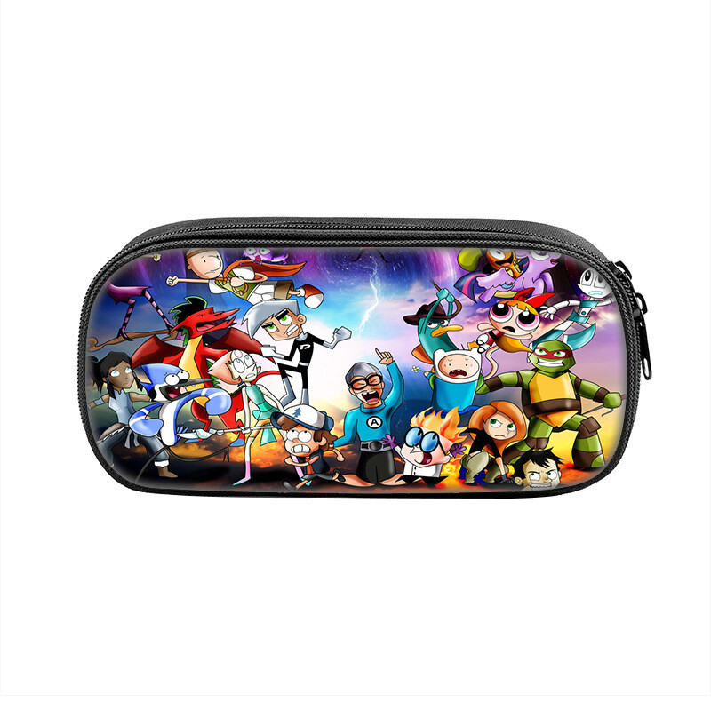 Gravity Falls Anime Pencil Pouch Cases Supplies Bags with Zipper Multi-Purpose