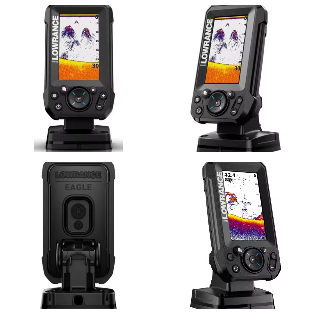 Lowrance Fish Finder Bullet Skimmer Easy Mount 4" IPS Screen Transducer Sonar