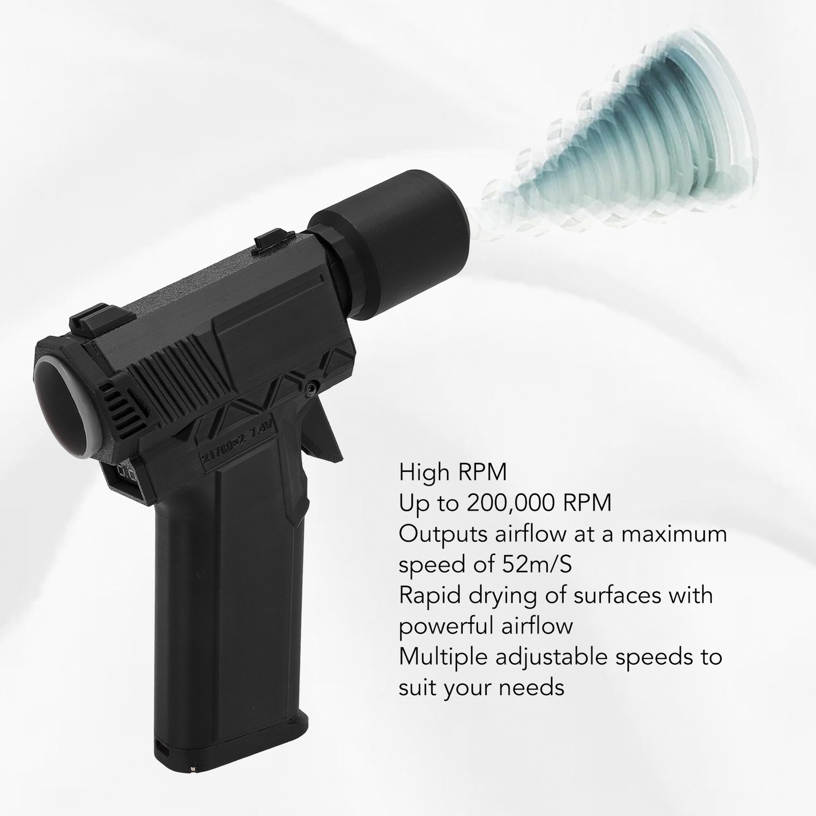 Electric Air Duster Multifunctional Efficient 200000RPM Stepless Speed Type DTVY