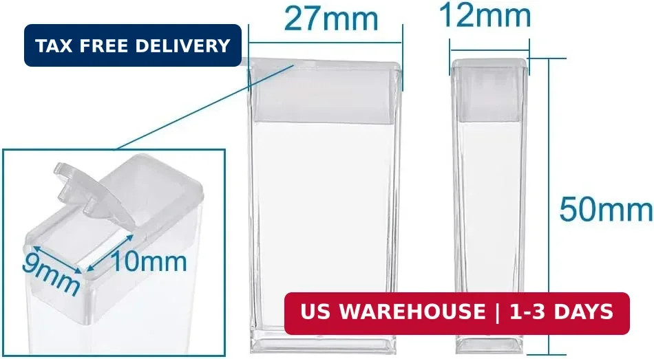 100Pcs Plastic Flip Top Seed Bead Small Storage Containers 2x1 Rectan