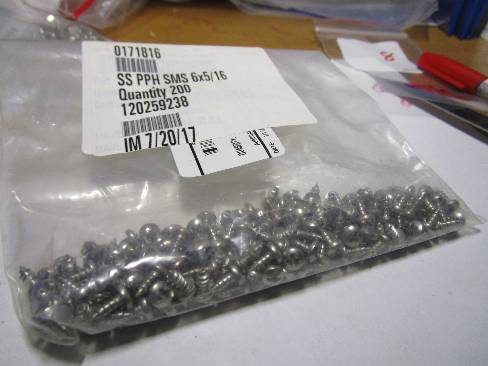 #6-18 x 5/16" Phillips Pan Head 18-8 Type A Point S/S Sheet Metal Screw QTY 200