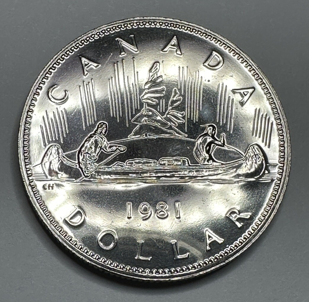 1981 Canadian Dollar Proof Like Coin from Mint Set. Uncirculated Beautiful Coin!