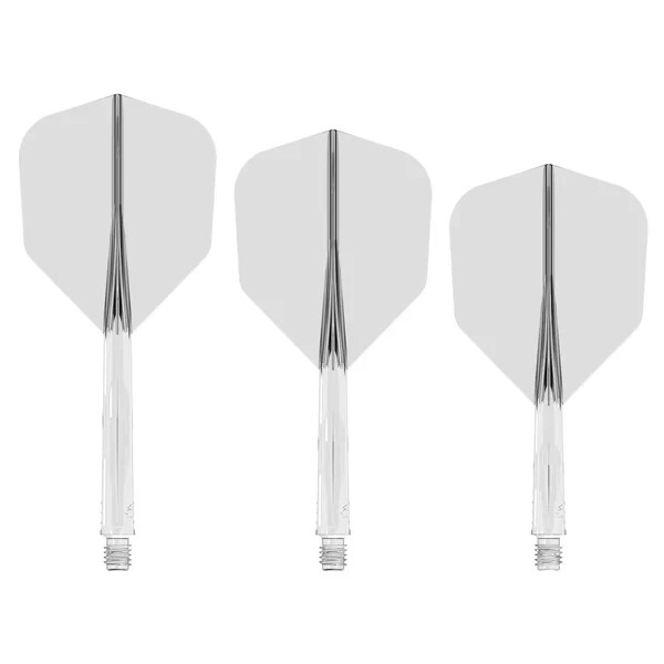 CLEAR MEDIUM NO6 MISSION FORCE 90  1 PIECE MOLDED SHAFT & FLIGHT SYSTEM