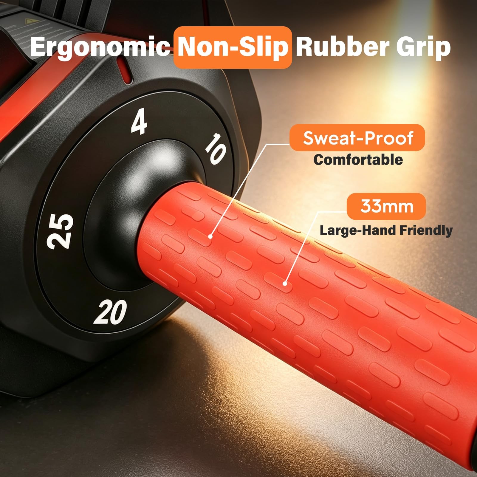 FEIERDUN DB1 QuickDial Adjustable Dumbbell Set, Free Weights with Storage Box