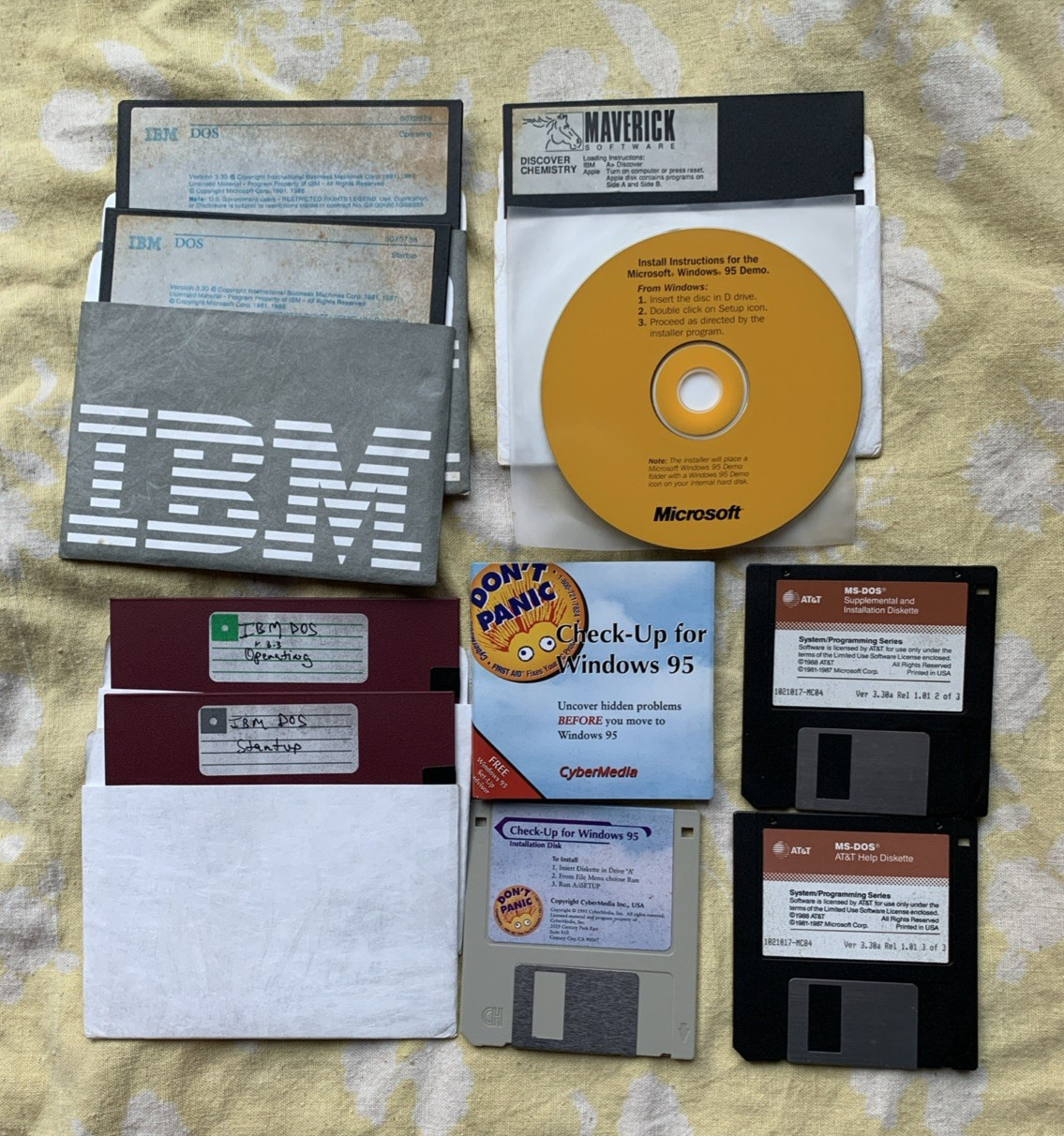Vintage  Lot of early IBM DOS disks, assorted