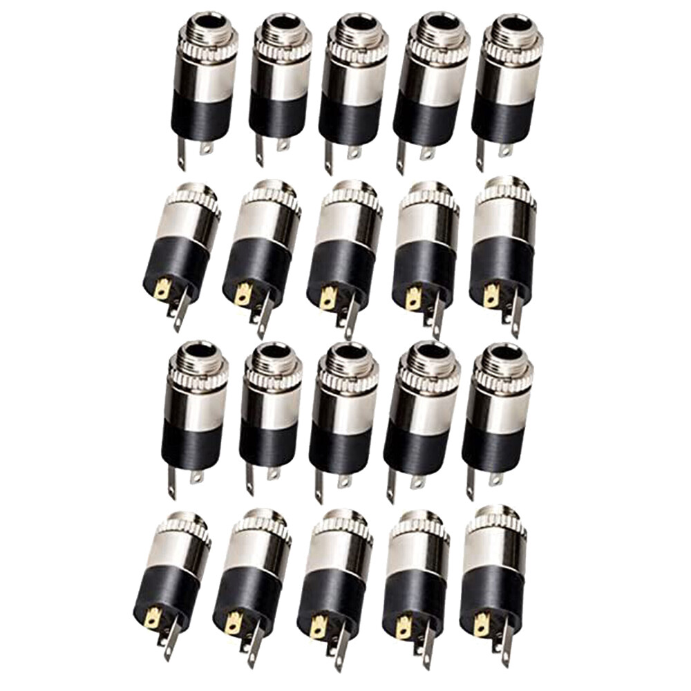 20PCS 3.5mm 1/8 inch Female Stereo Jack Panel Mount Connector