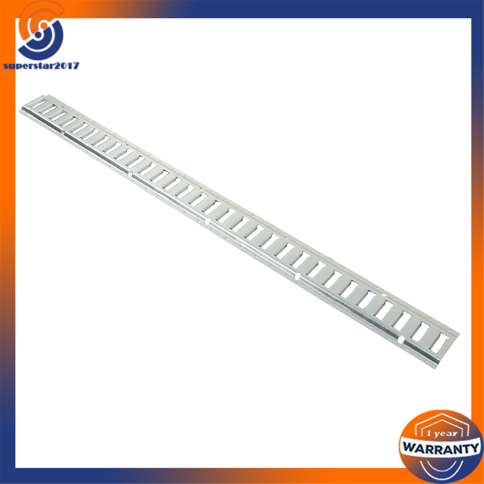 12PCS E-Track Tie-Down Rail Kit 6x 5ft Silver Galvanized Rails 6 O-Ring Anchors