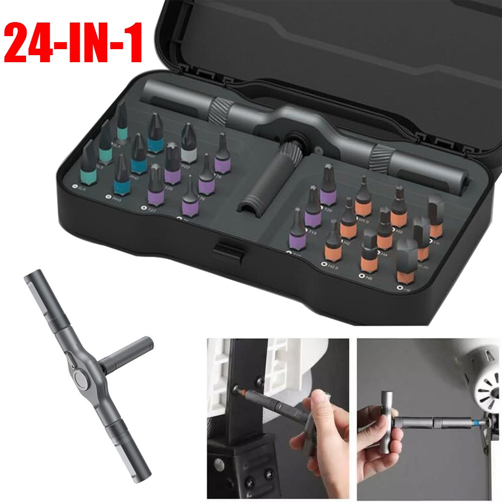 24 in 1 Magnetic Mini Screwdriver Head Set DIY Tool Kit for Phone Watch Repair
