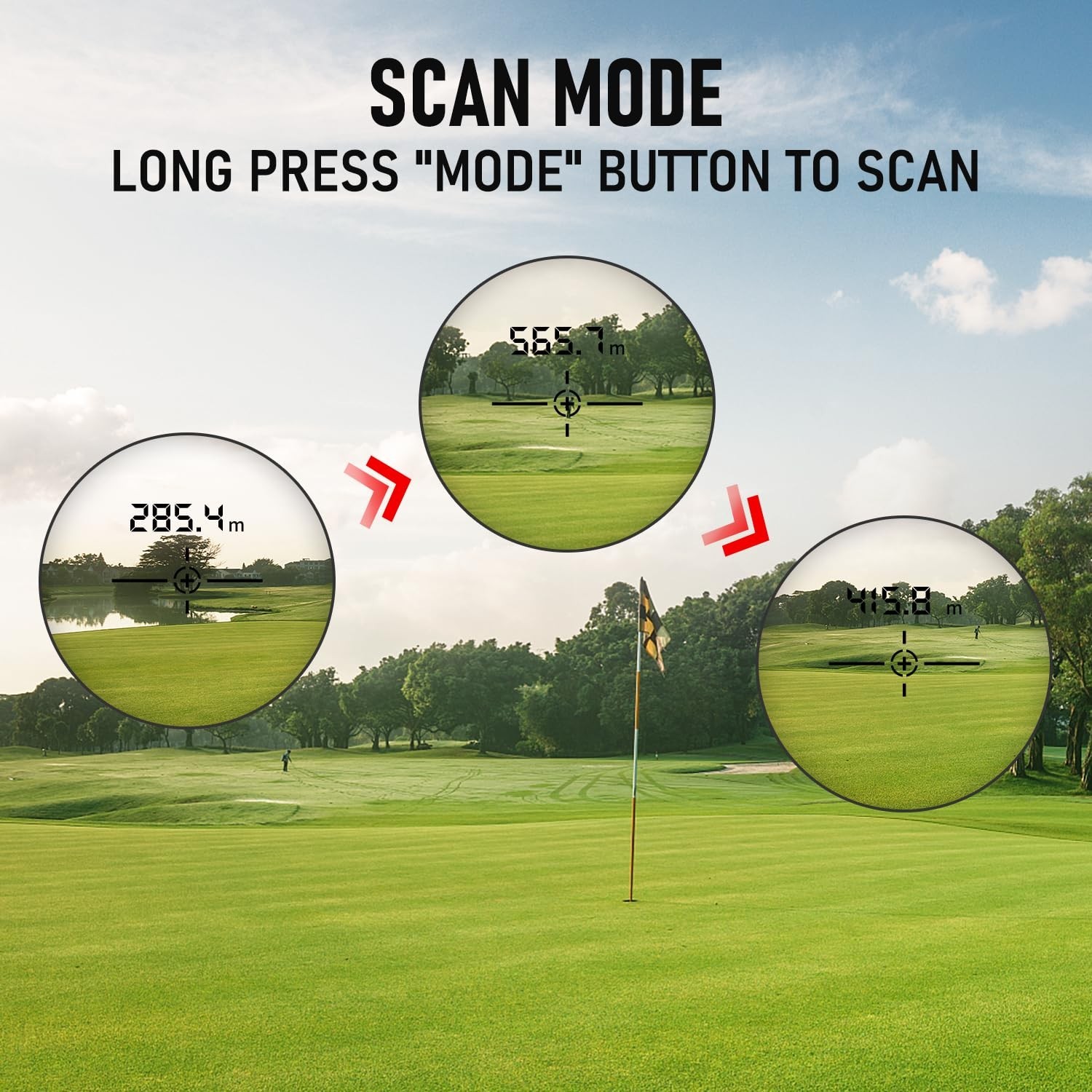 Golf Range Finder with Slope, Switch for Tournament, 1200 Yards Rechargeable ...
