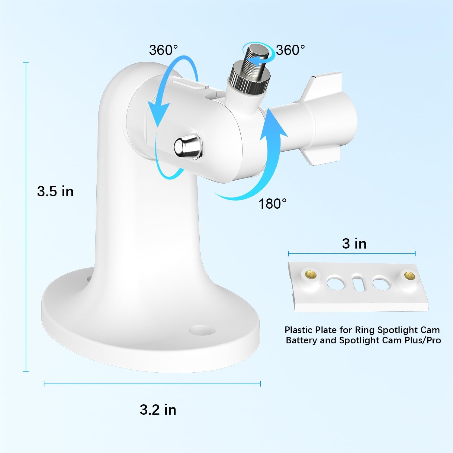 Wall Mount for Ring Spotlight Cam Battery and 1 Pack