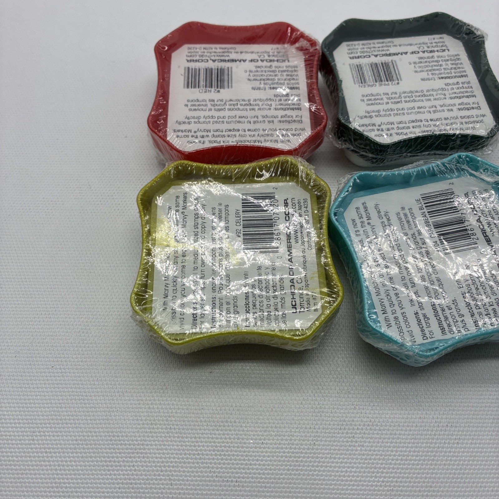 4 MARVY MATCHABLES RAISED-DYE-BASED ''INK PADS New