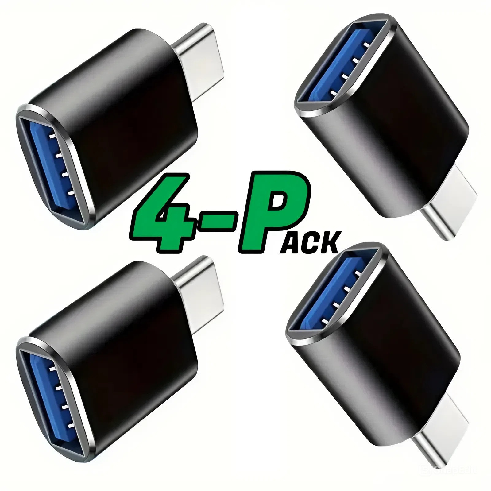 4 Pack USB-C 3.0 Male to USB A Female Adapter Converter OTG Type C Android Phone