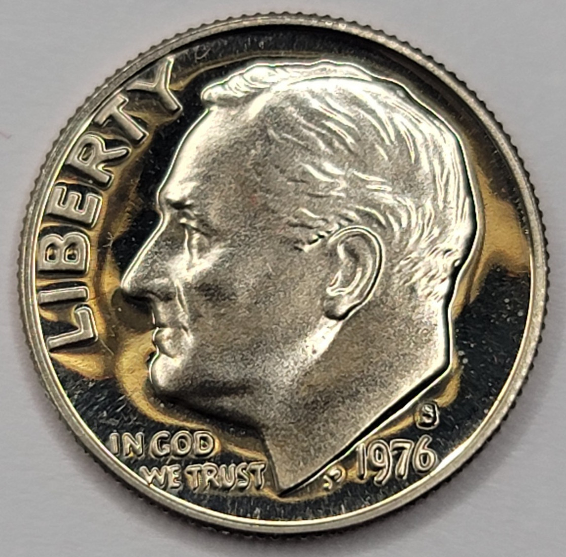 1976 S Proof DCAM Roosevelt Dime CN-Clad