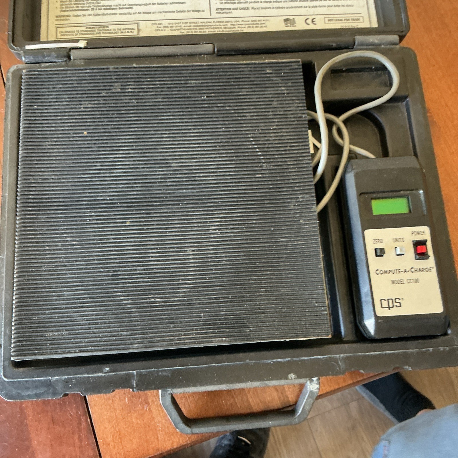 CPS CC100 Compute a Charge HVAC Refrigerant Scale CC-100 Tested & Working