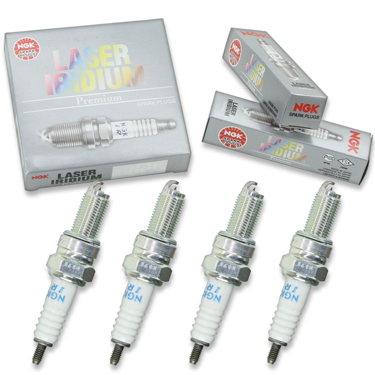 4pcs 07-13 Kawasaki ZR1000 NGK Laser Iridium Spark Plugs 1000 Kit Set Engine pn