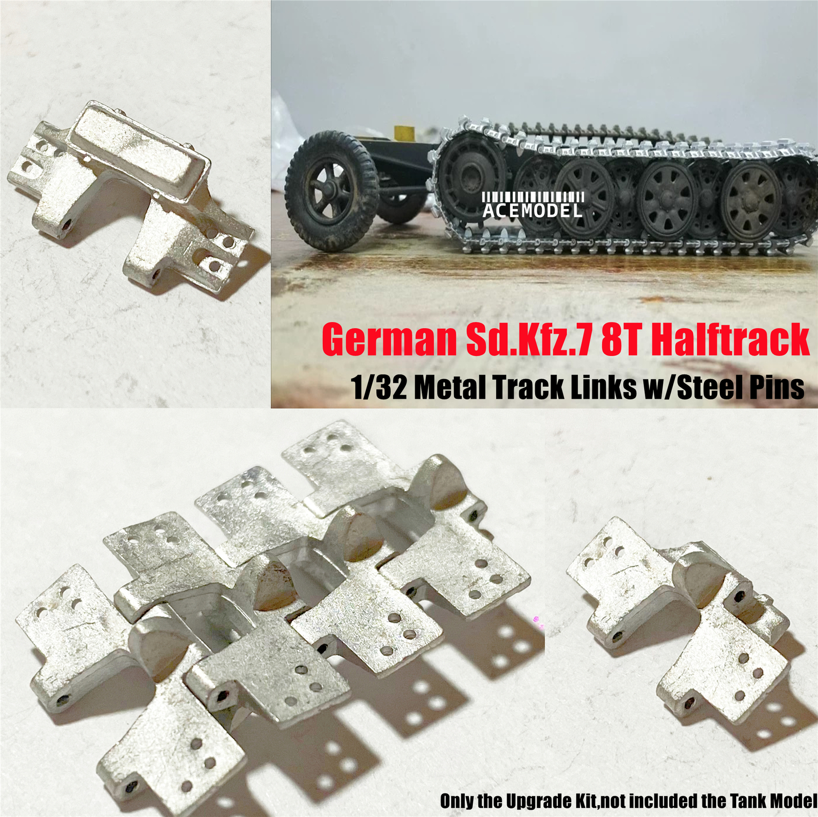 1/32 German Sd.kfz.7 8T Halftrack Lead-tin Alloy Workable Tracks w/Steel Pins