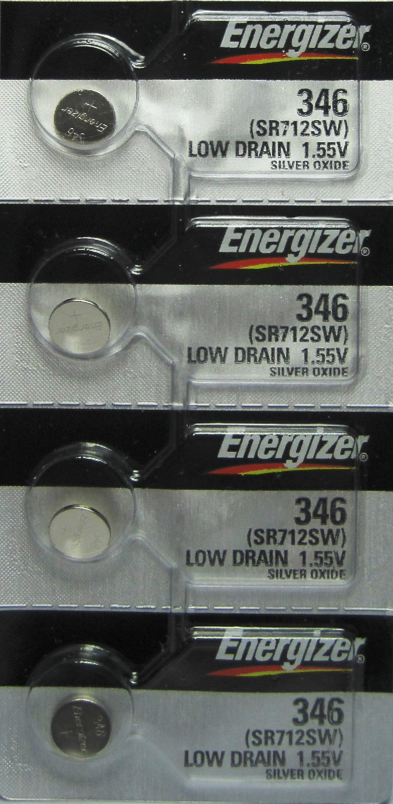 4 Energizer Silver Oxide SR712SW SR712W SR712 1.55V Battery