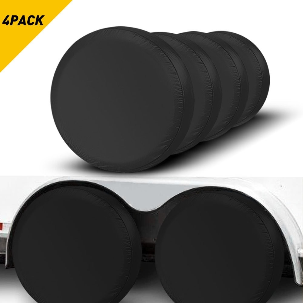 4PCS Waterproof Tire Covers Wheel & Tyre RV Trailer Camper Sun Protector 27"-29"