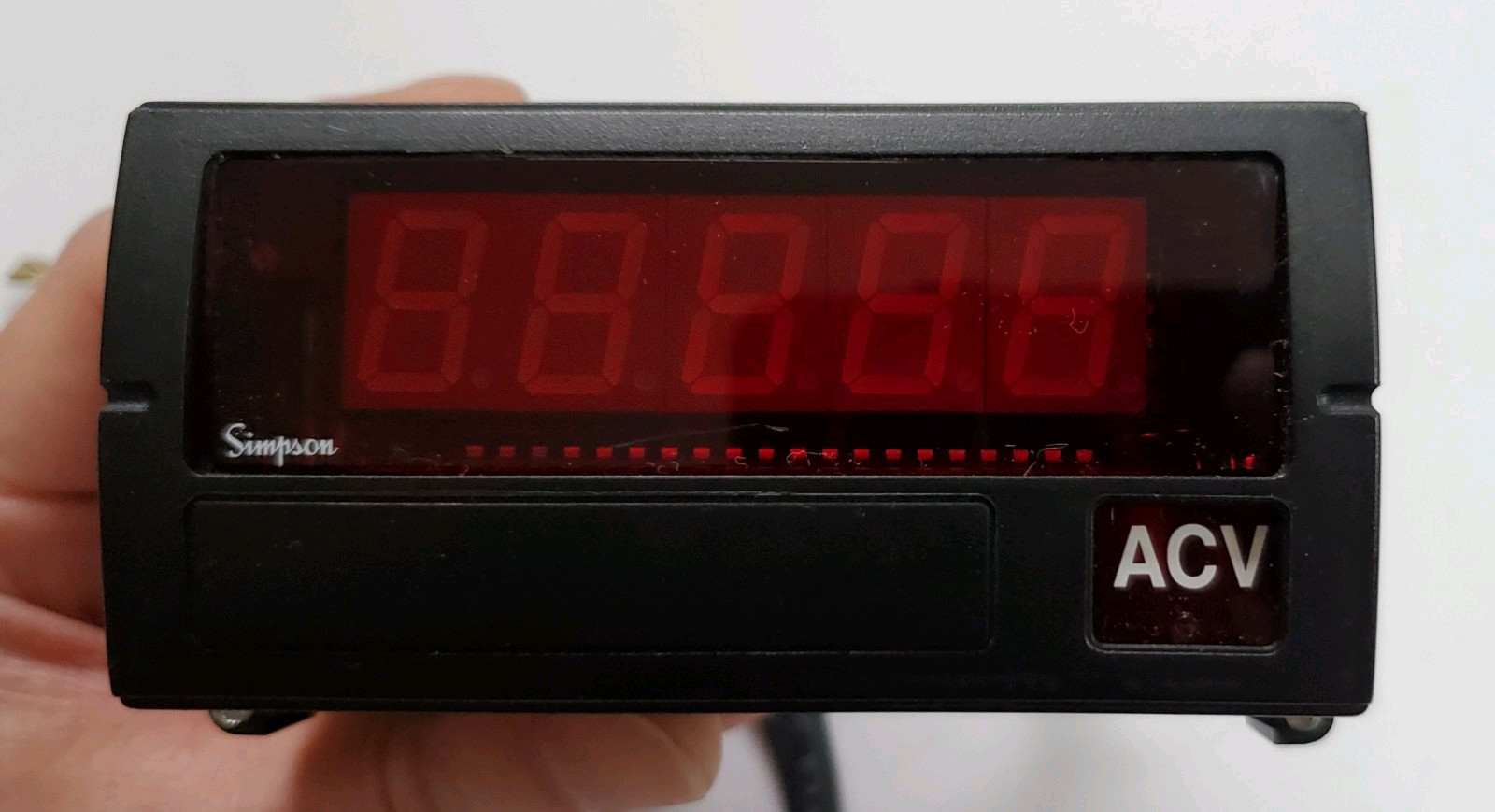 Simpson Electric F-45-1-55-0 750V AC TRMS Panel Meter Display