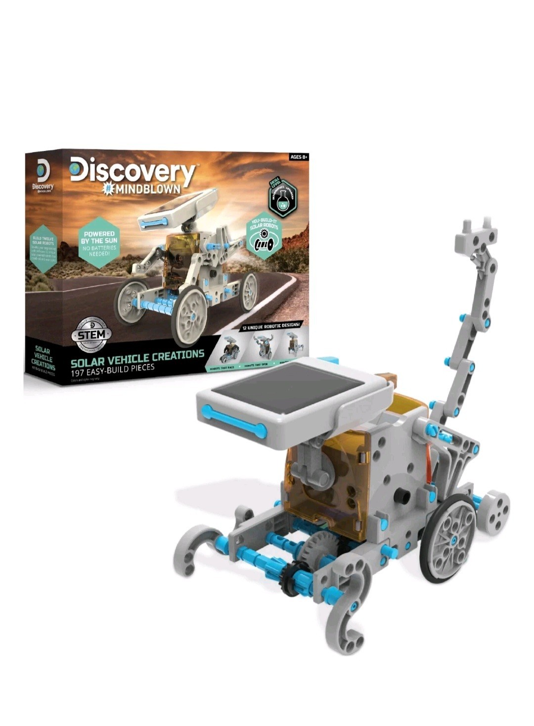 Discovery Mindblown Solar Vehicle Creations Kit STEM 12 Designs197pc,New  Sealed
